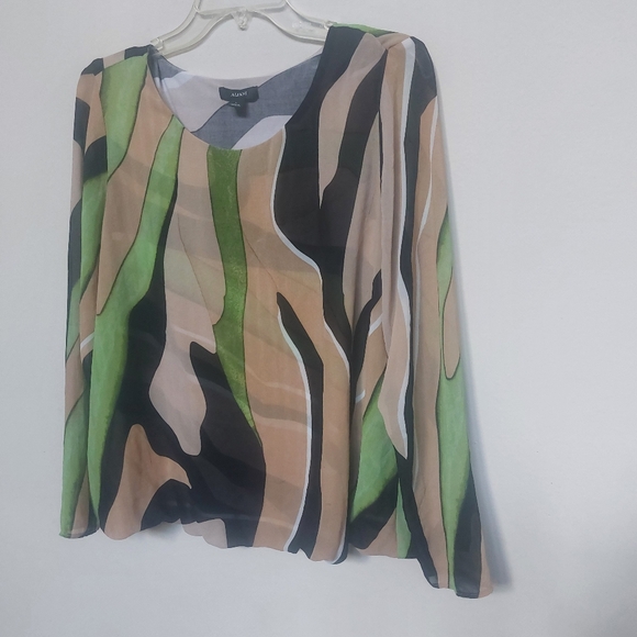 ALFANI Striped Longsleeve Blouse Size Large. - Picture 6 of 15